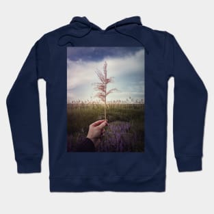 hand holding dry reed Hoodie